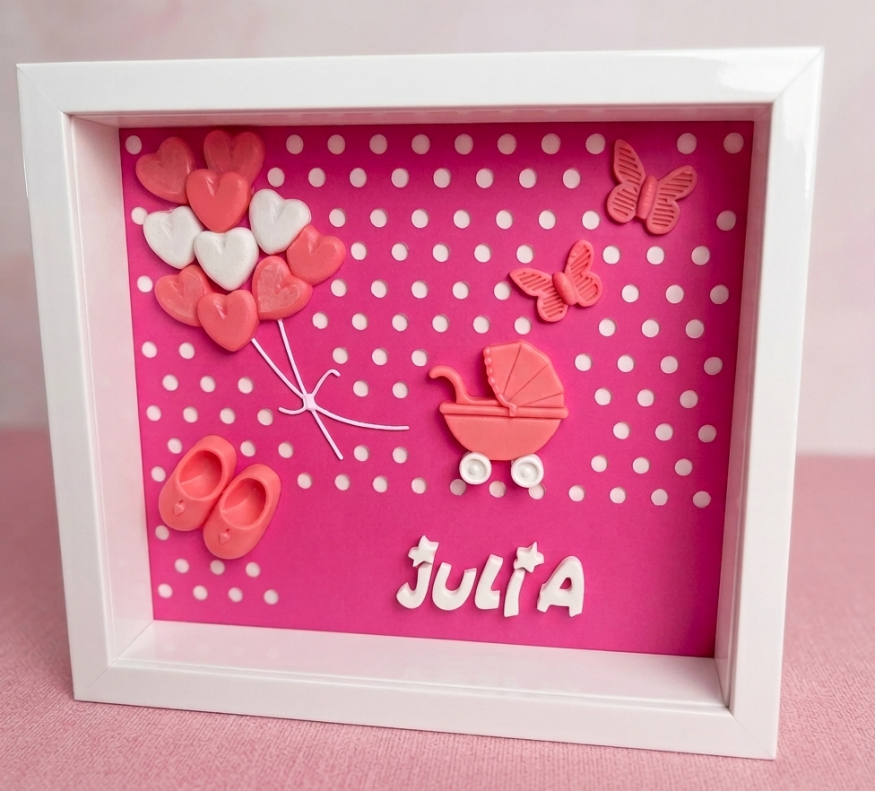Personalised Baby Nursery Keepsake Frame