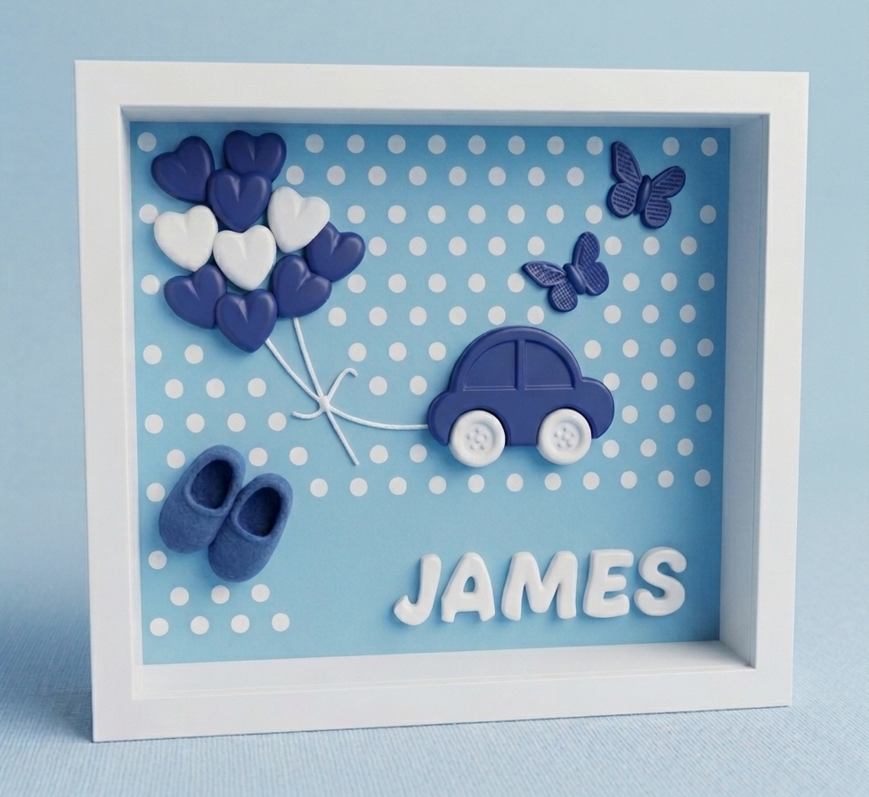 Personalised Baby Nursery Keepsake Frame