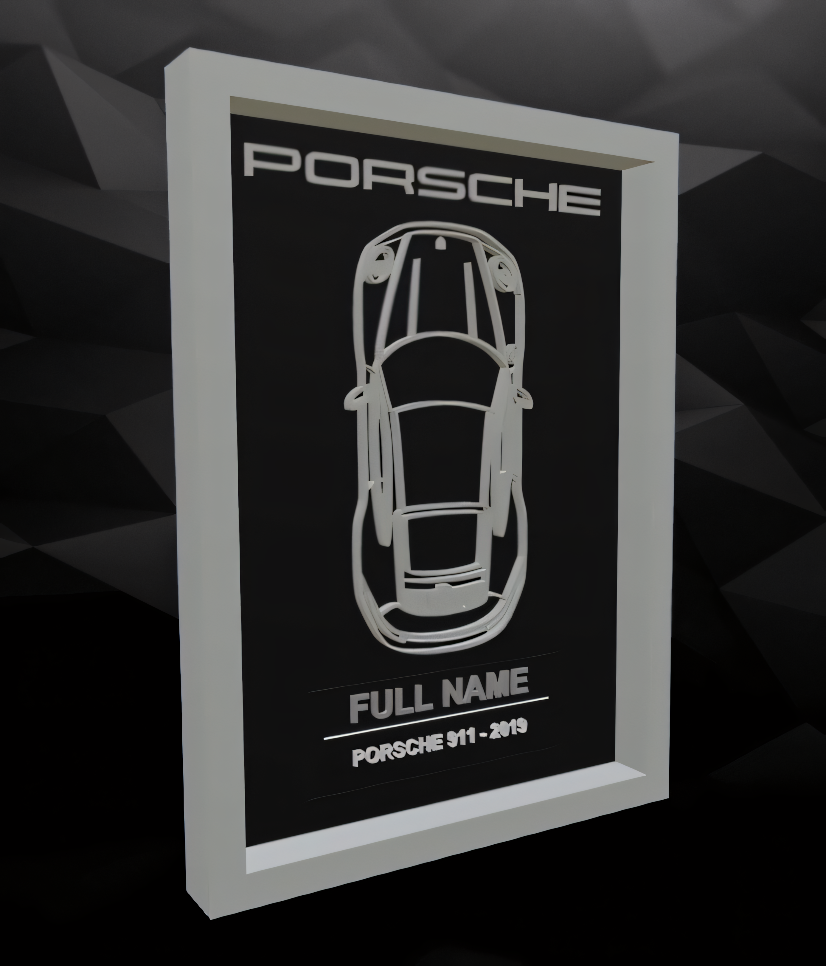 Personalised Porsche 911 Miniature Frame – A Legend with Your Name on It