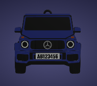 Customized Mercedes G63 Keychain with personalised number plate