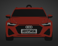 Customized Audi RS6 Keychain